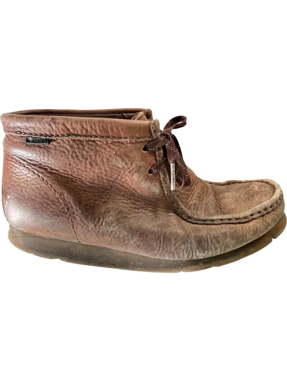Clarks Original Mens 8.5M Shoes Brown Wallabee Goretex GTX Chukka Moccasin Boots